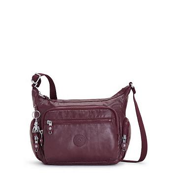 Kipling Gabbie Small Metallic Crossbody Veske Burgunder | NO 2071UZ